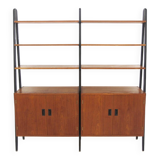 Scandinavian "double" teak bookcase, Sweden, 1950