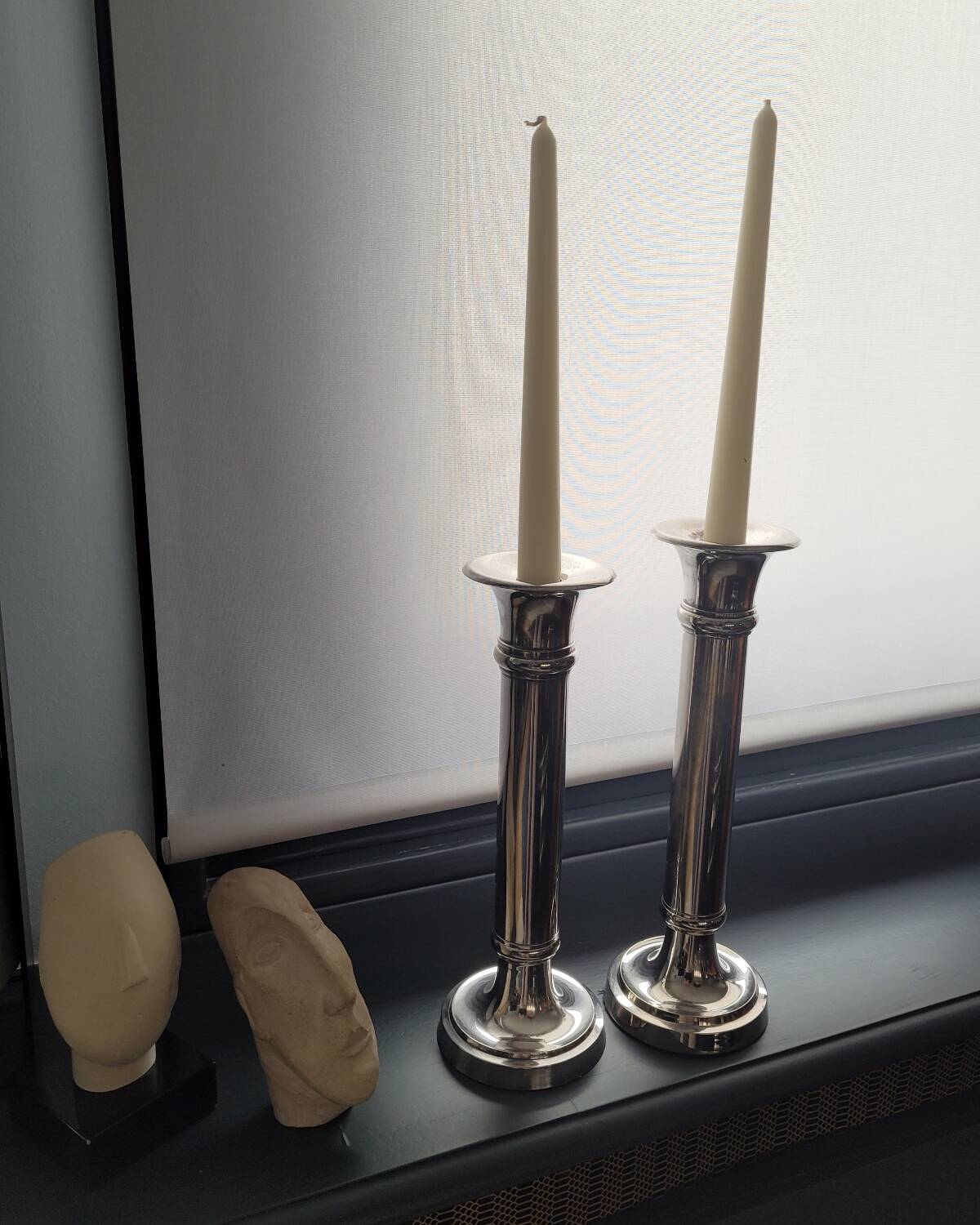 Pair of silver candlesticks