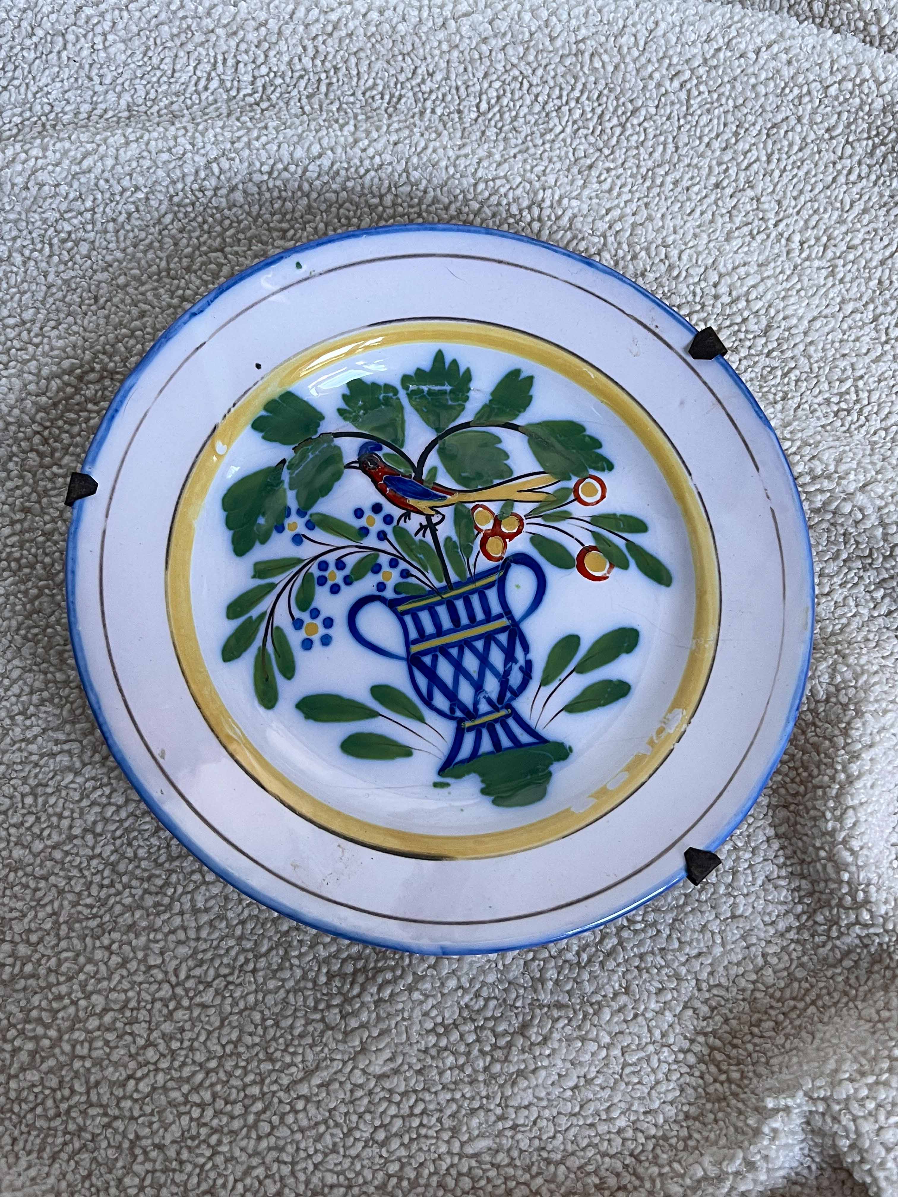 Old decorative bird plate