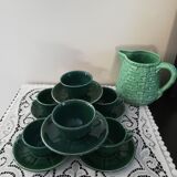 Service of 6 cups and saucers 50s