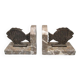 Pair of antique art-deco bookends, fish décor