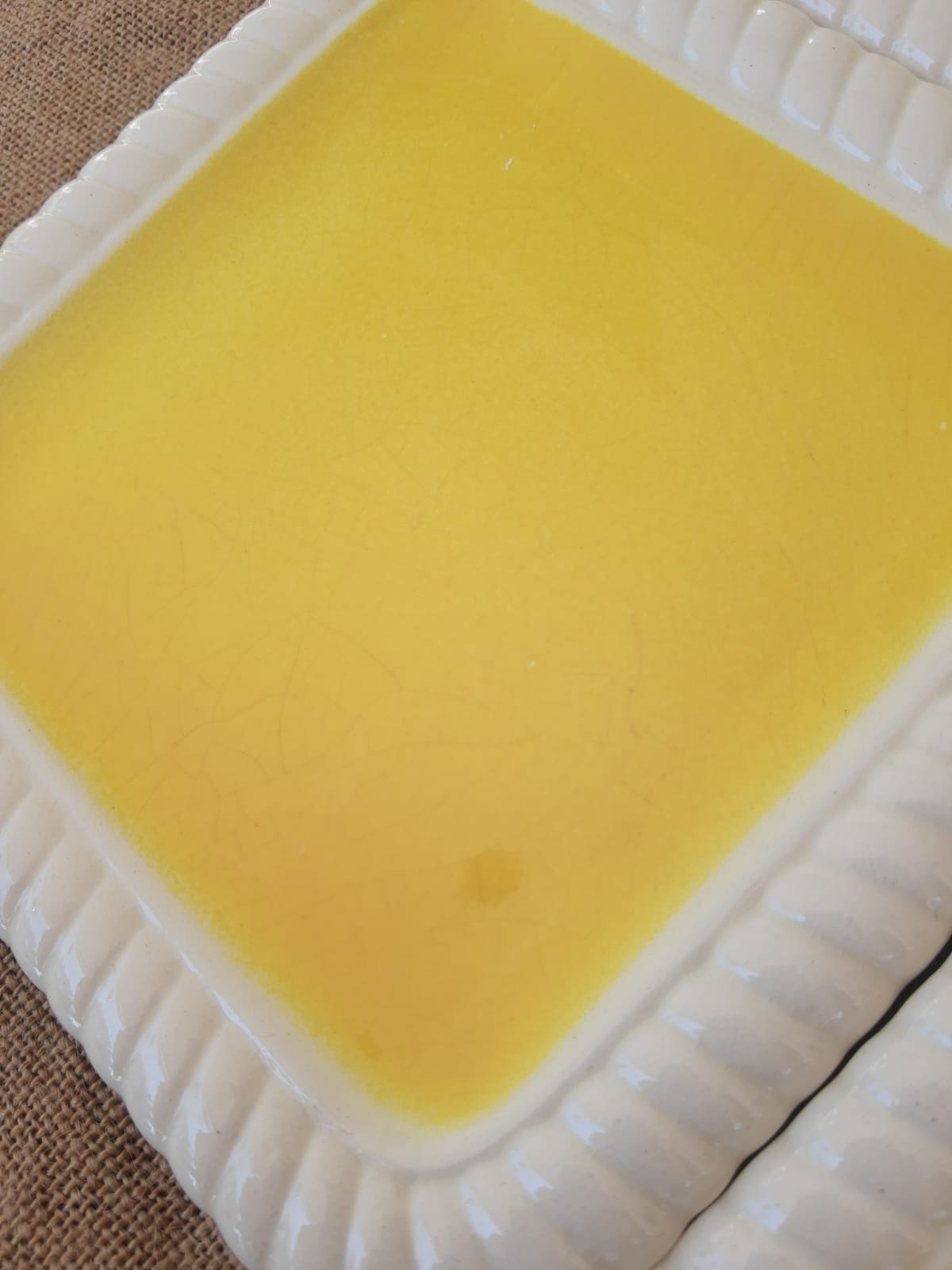 Longwy France Yellow Dessert Service