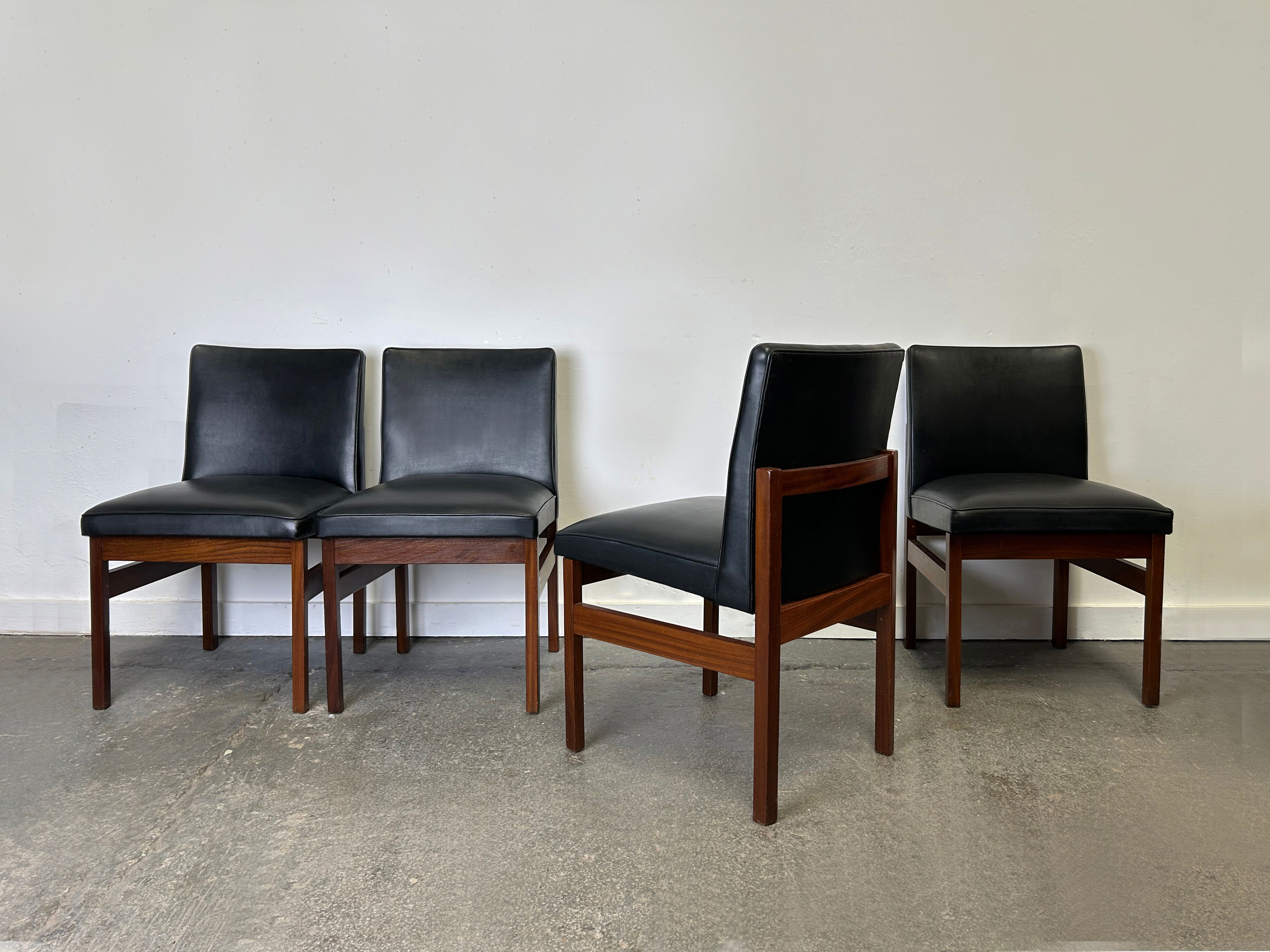 Set of 4 Mid-Century 1960s solid teak dining chairs by Peter Hayward for Va