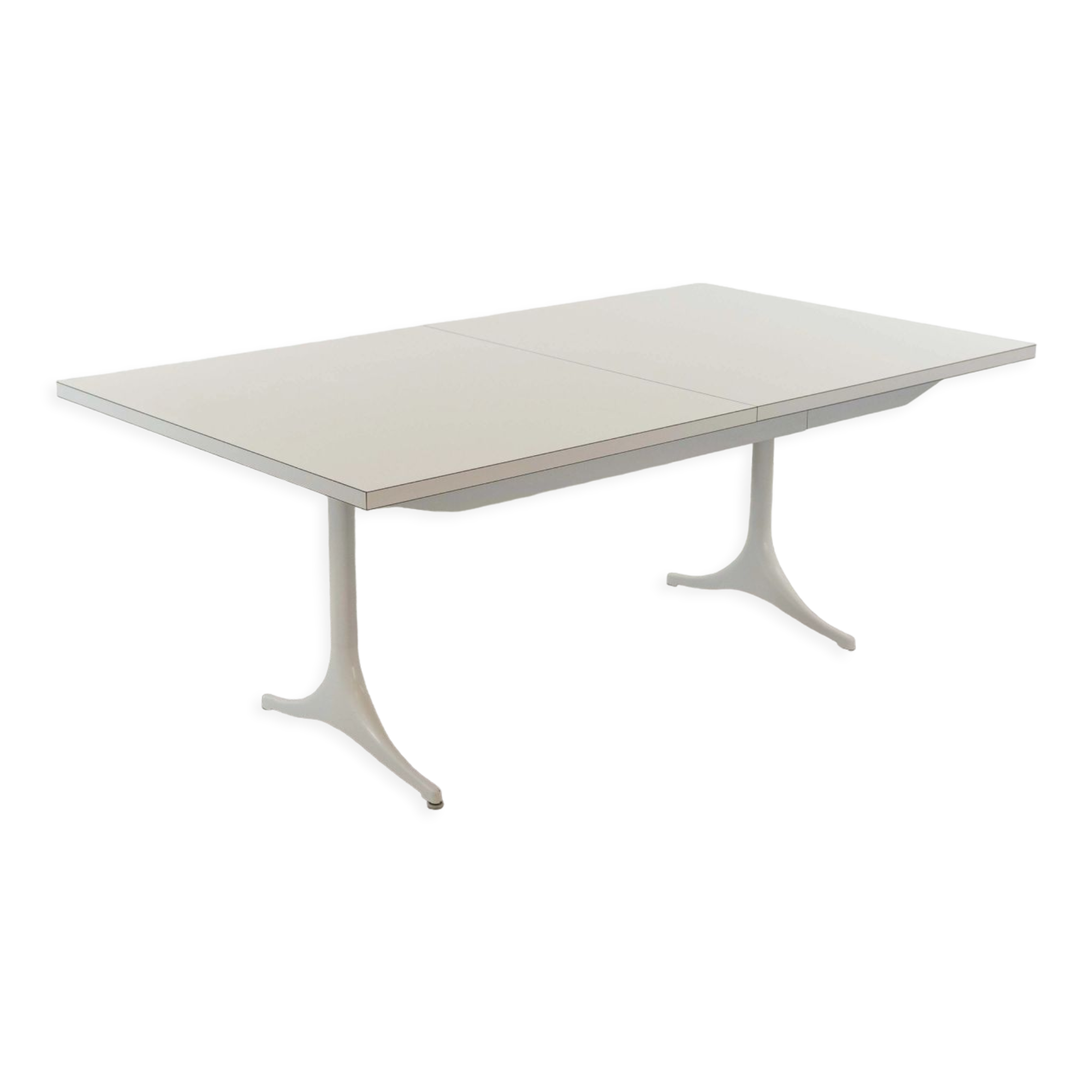 Extendable pedestal dining table by George Nelson for Herman Miller