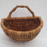 Old wicker basket, semicircle, to hang