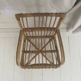 Chaise enfant en rotin vintage 1960 Louis Sognot - chaises enfant