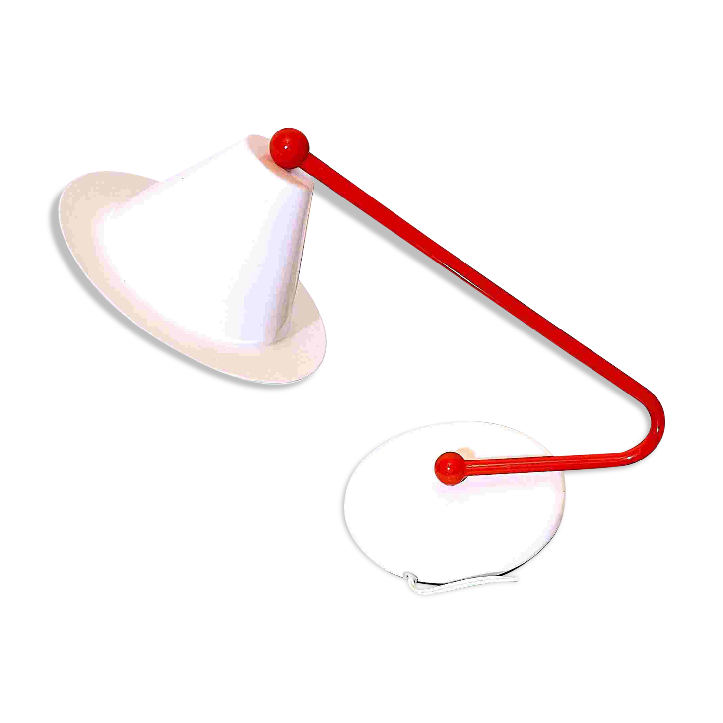 Memphis Milano lamp, red and white, 1980s Italy