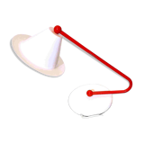Memphis Milano lamp, red and white, 1980s Italy