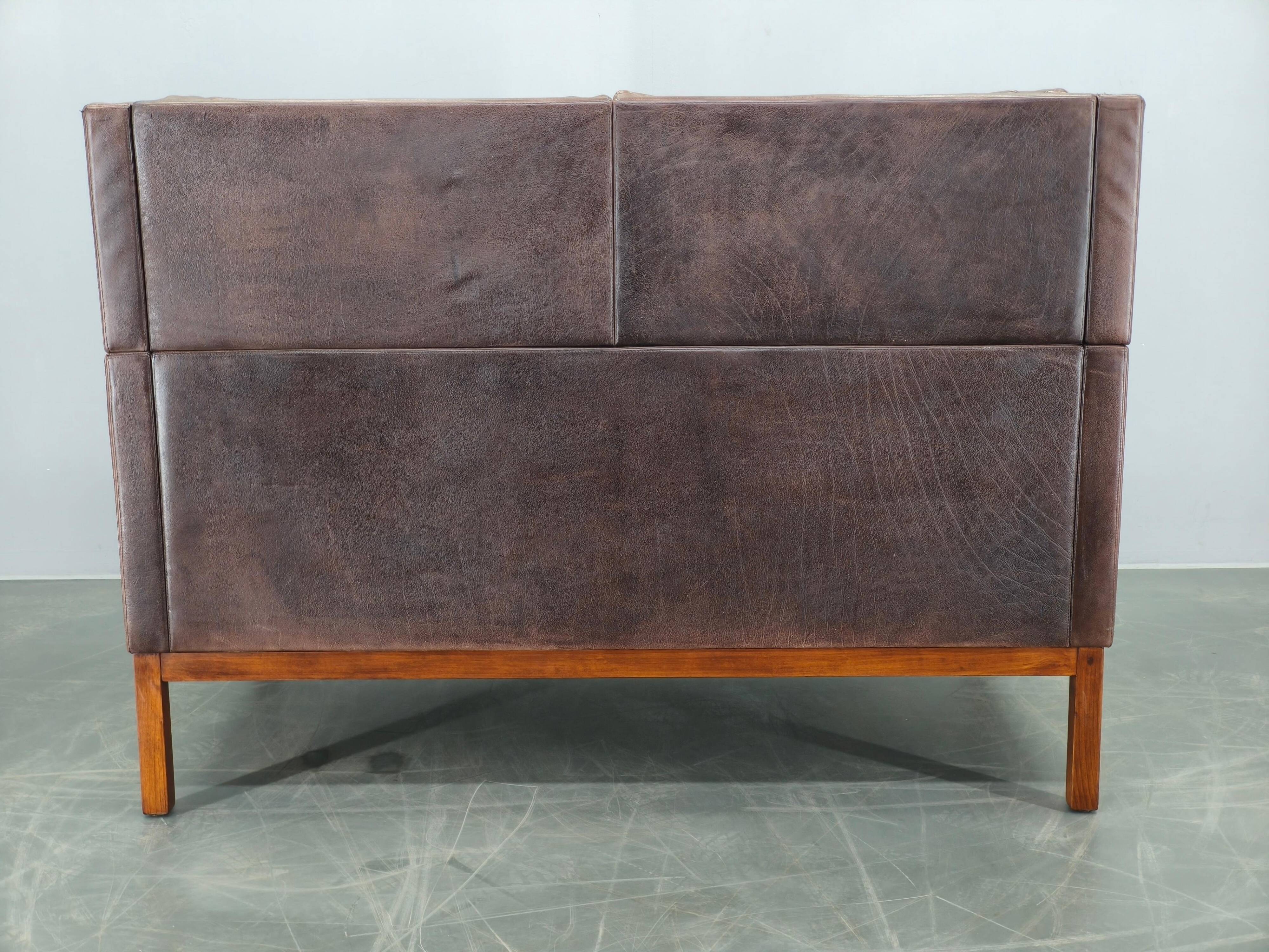 Jørgen Kastholm JK 922 Vagon Buffalo Leather Sofa Denmark