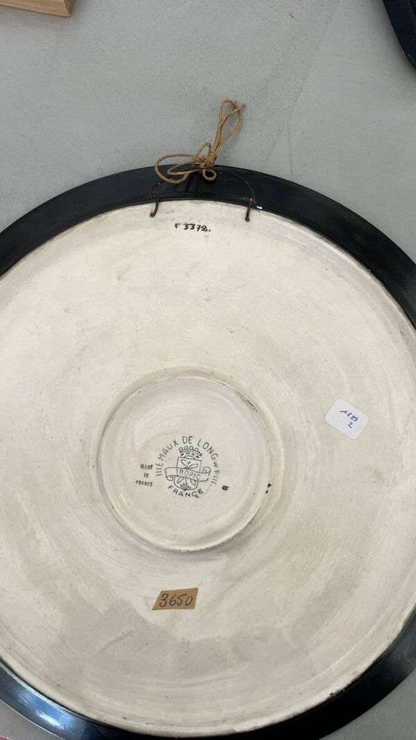 Assiette Murale en céramique Longwy