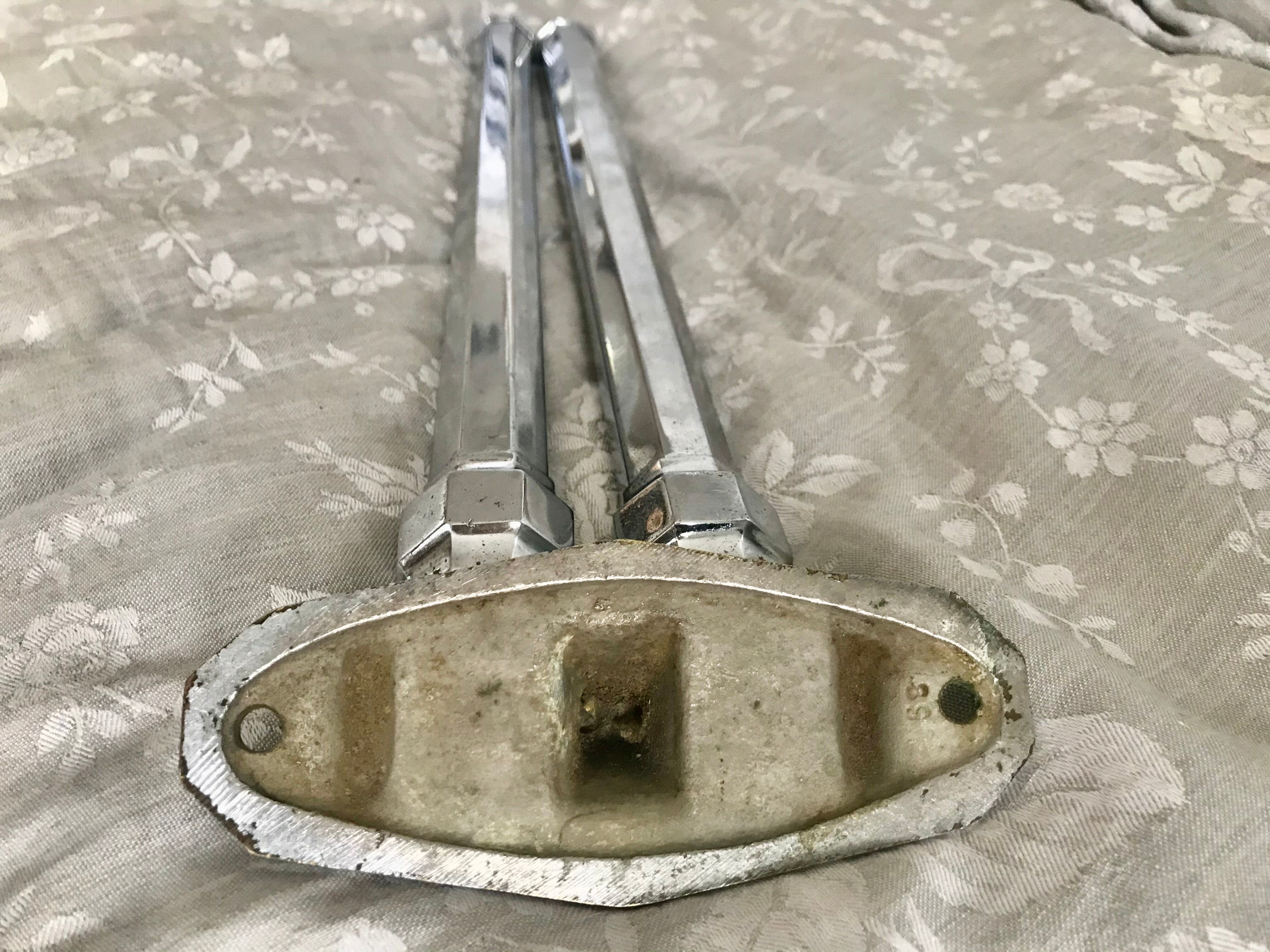 Towel rack chrome art deco 1930 old bathroom