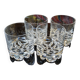 4 vintage Orrefors whiskey glasses designed by Olle Alberius, Sweden 1960s