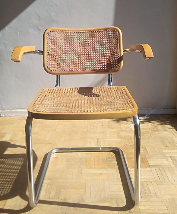 Cesca chair, Marcel Breuer design, Italian edition of the 70s/80s