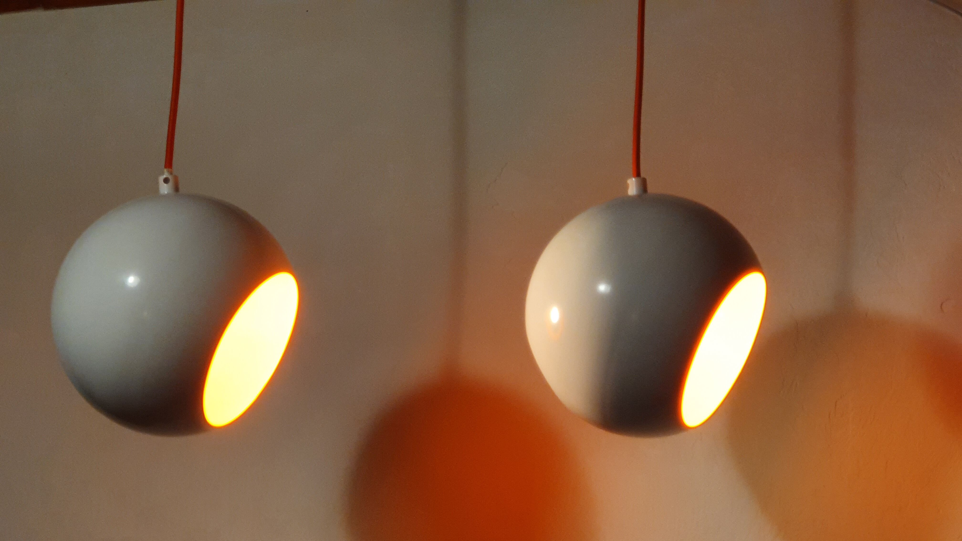 Pendant lamps vintage 70s balls design Mathias