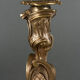 Pair of candlesticks xixth louis xiv ornamentation shells gilded bronze