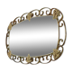 50s oval brass mirror - 38x69cm