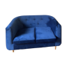 Blue velvet sofa