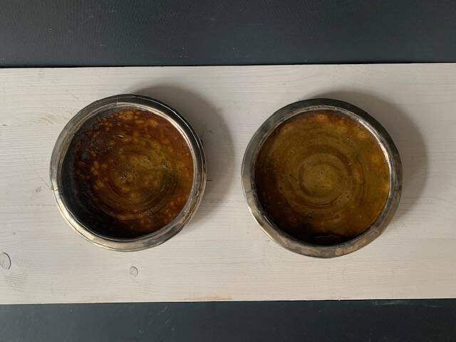 2 handmade tamegroute dishes, Morocco