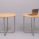 Pair round center  tables attributed to Gispen 1960s Holland