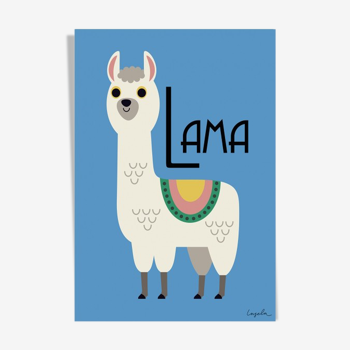 Affiche kids Lama - A3