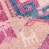 3x10 Rug For Hallway Pink Blue Vintage Runner Rug, 85x318Cm