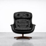 Fauteuil pivotant moderne scandinave vintage du milieu du siècle de Selig