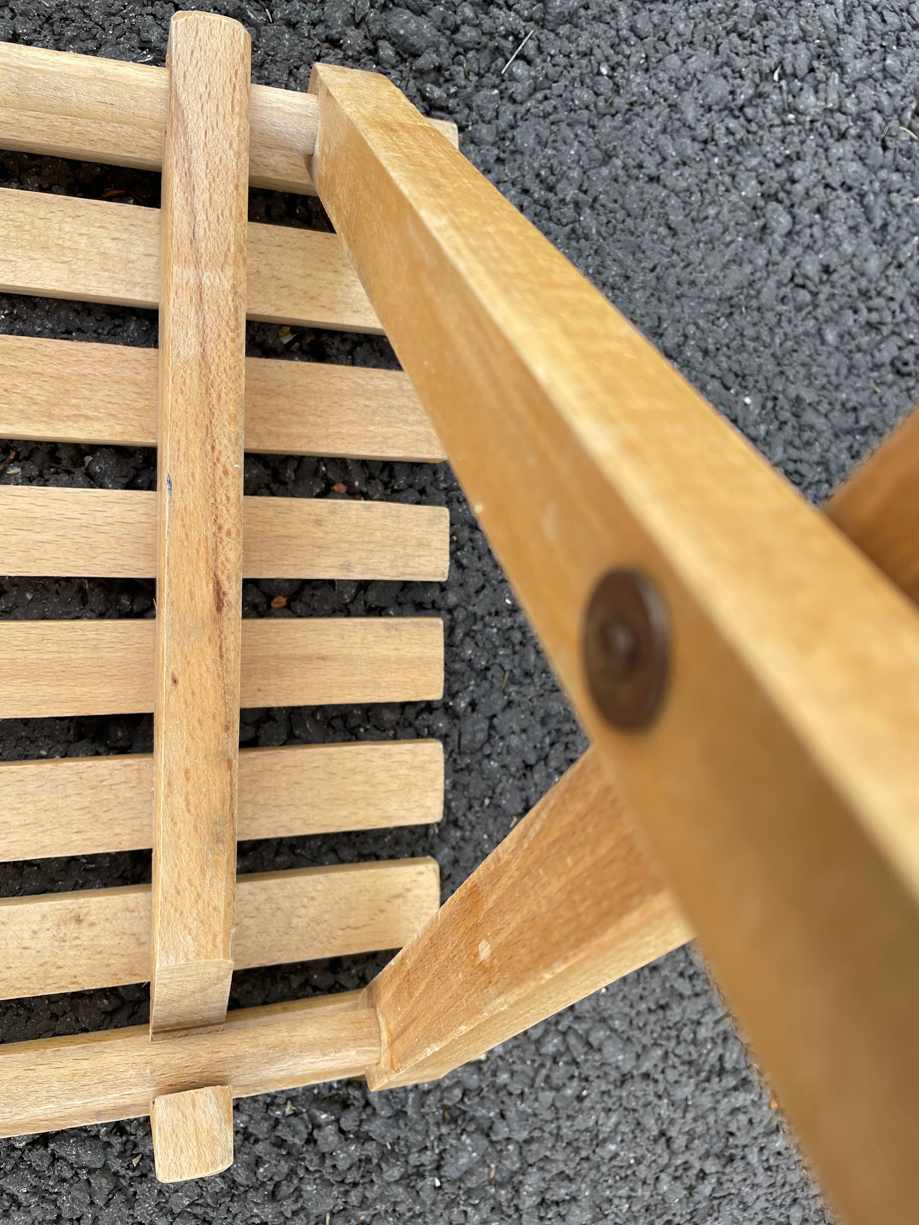 Vintage wooden folding stool