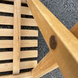 Vintage wooden folding stool