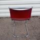 Pair of Bersanelli chairs in black and burgundy leather