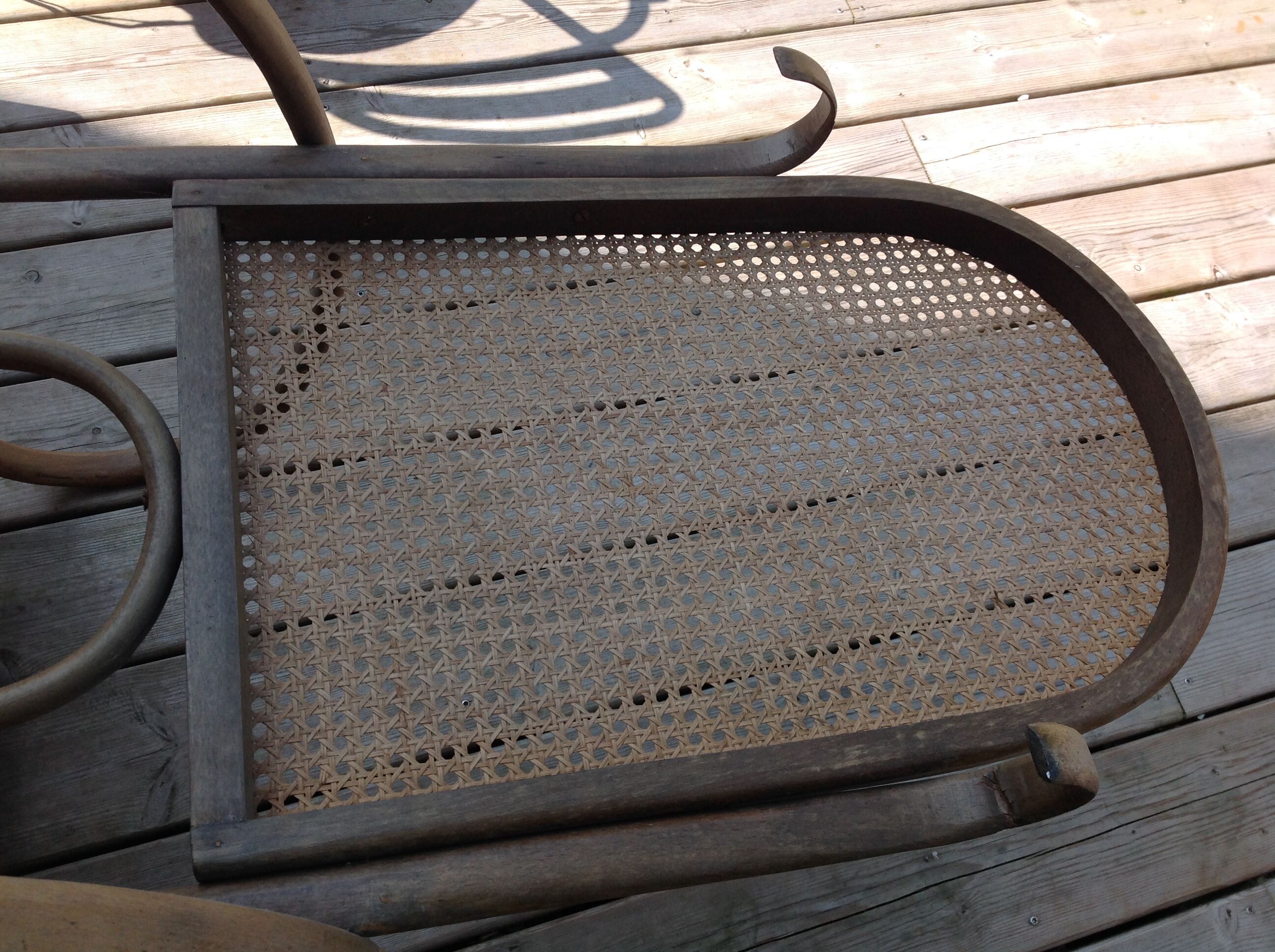 Rocking chair in caning