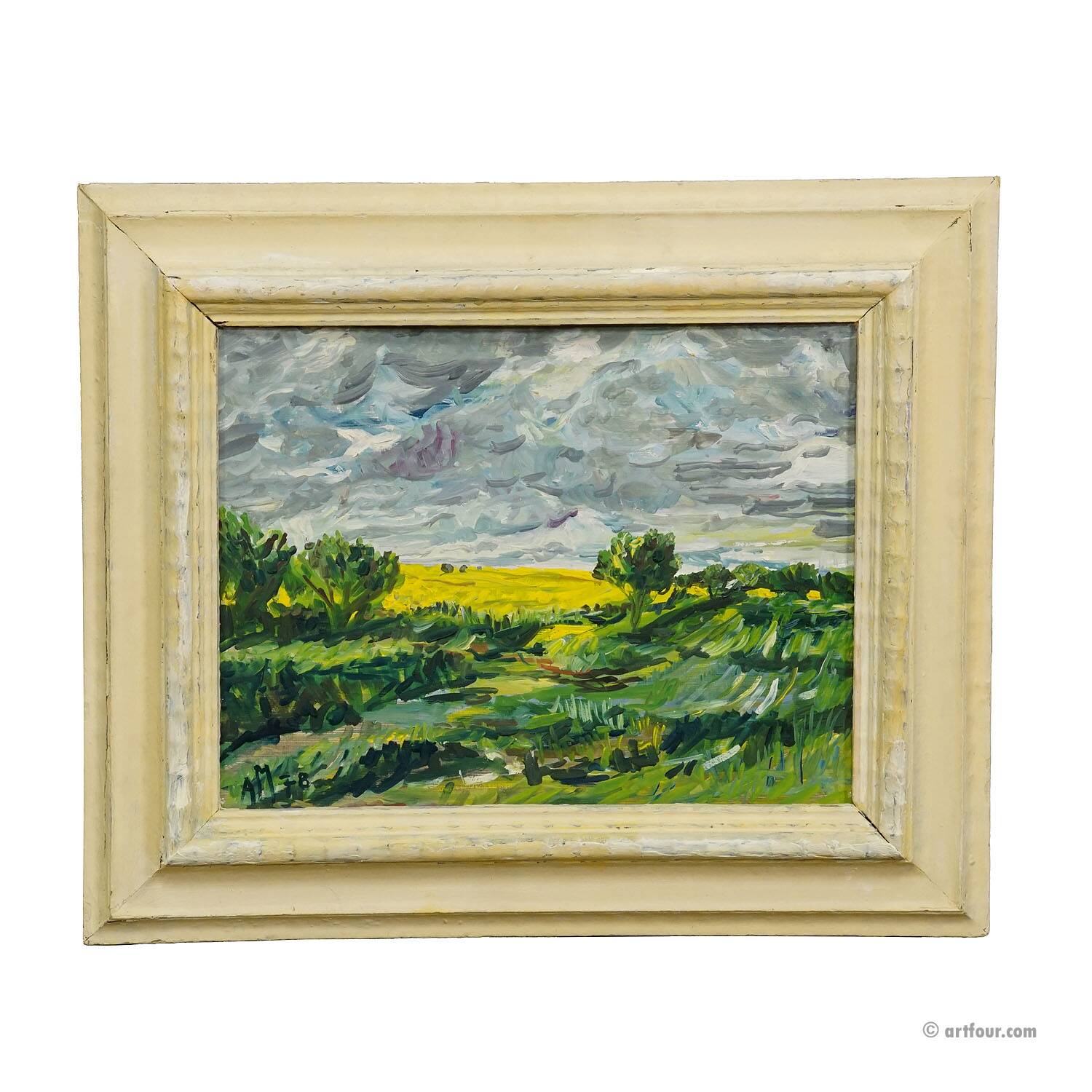 Oil painting by Alexander Michael – Summer Landscape, 1978