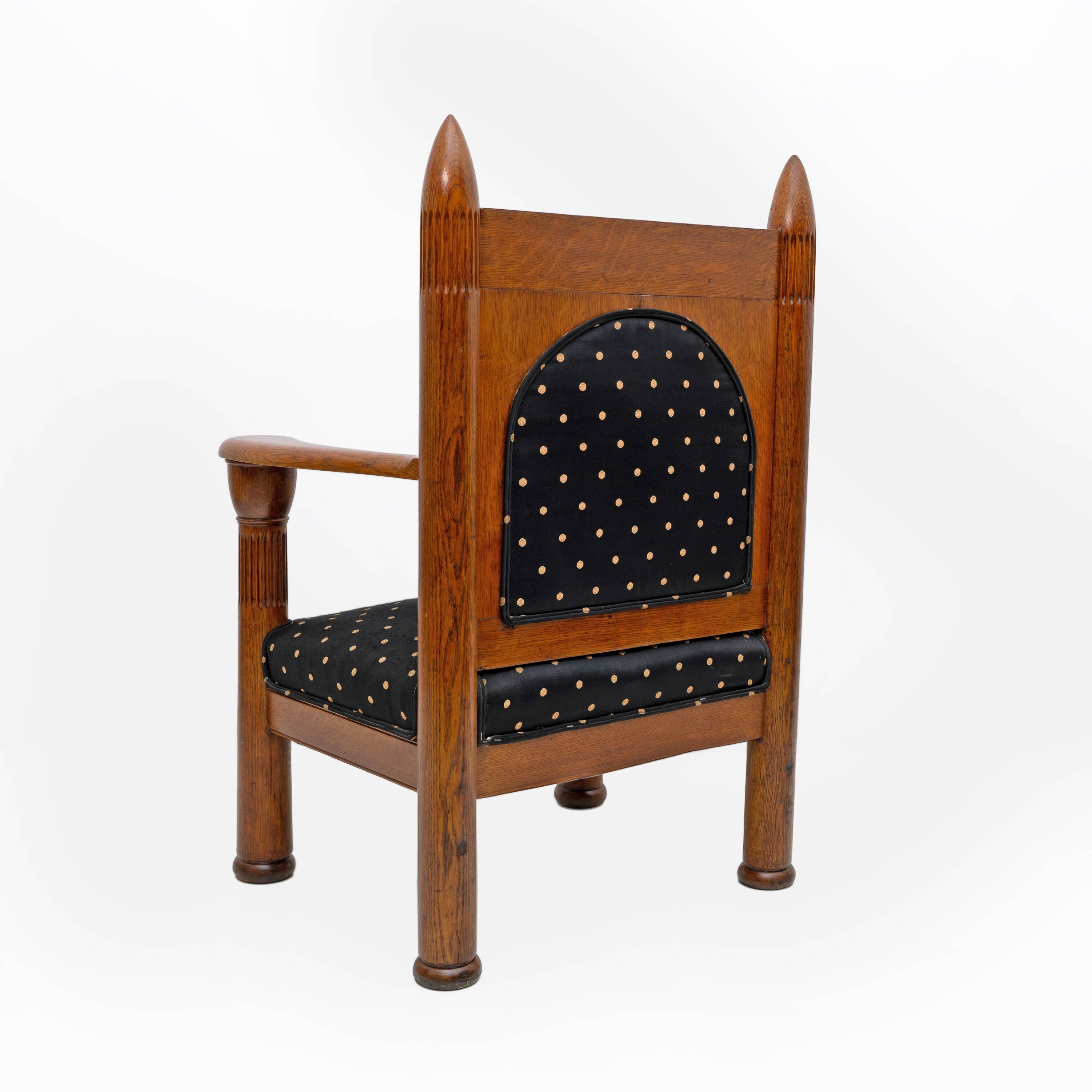 Oak Art Deco Amsterdam School Armchairs 1920s