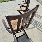 Set 4 vintage Triconfort France adjustible 1960s deckchair