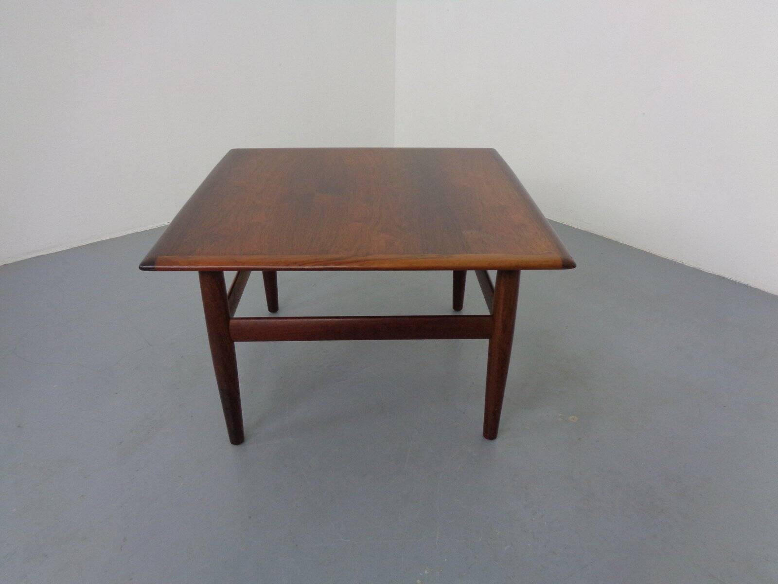 Rosewood coffee table by Grete Jalk for Glostrup, Denmark, 1960s.