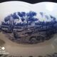 Set of a gravy boat and 2 Sarreguemines ceramic ravines, Derby model