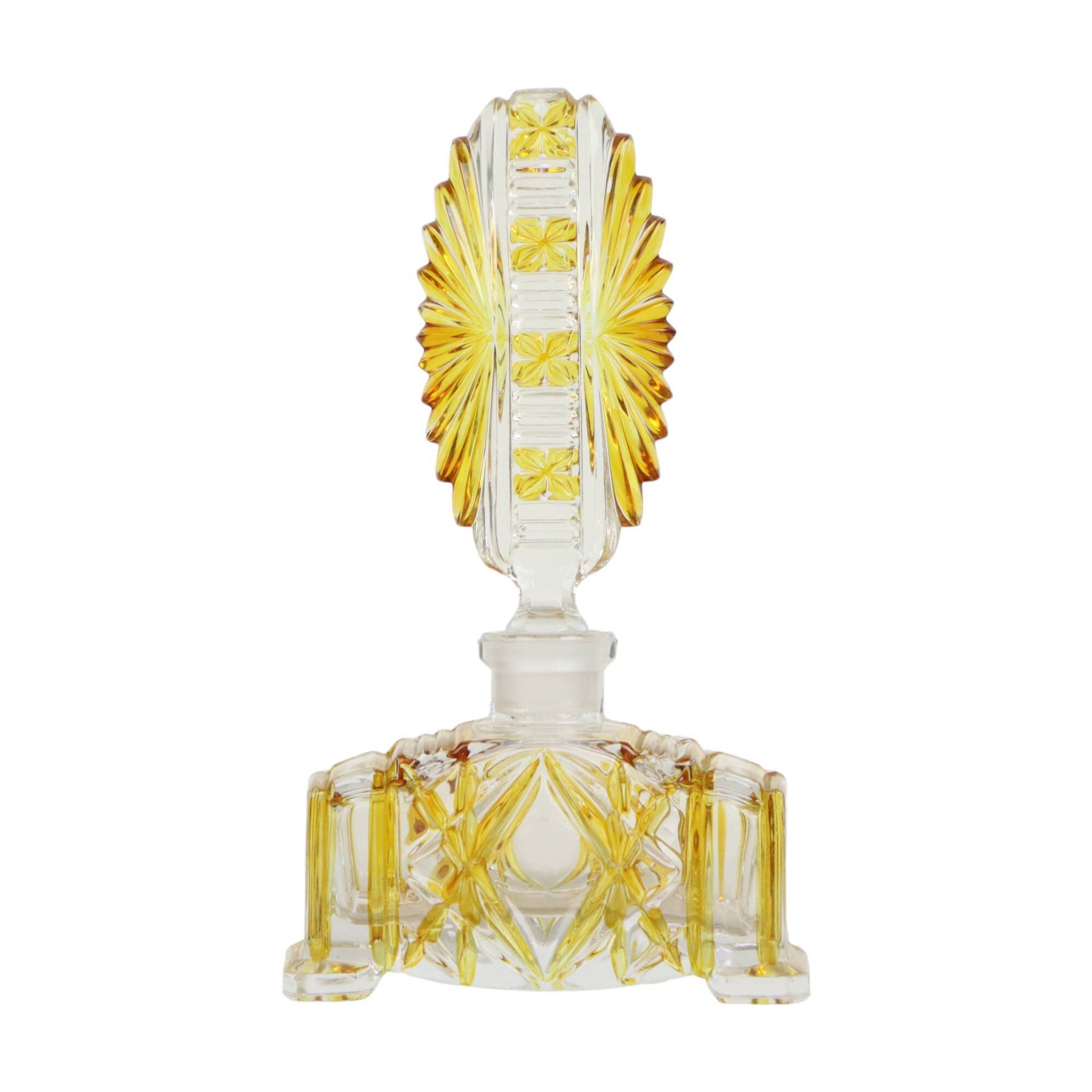 Ensemble de toilette parfum ambre cristal de plomb Buder Allemagne