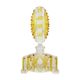 Lead Crystal Amber Perfume Toilet Set Buder Germany