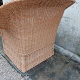Rattan armchair manufacture 1950 large model
