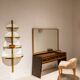 André Arbus chaise de coiffeuse en sycomore velours de mohair 1934