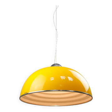 Rare Large Yellow Space-age Pendant from Guzzini, 1970s