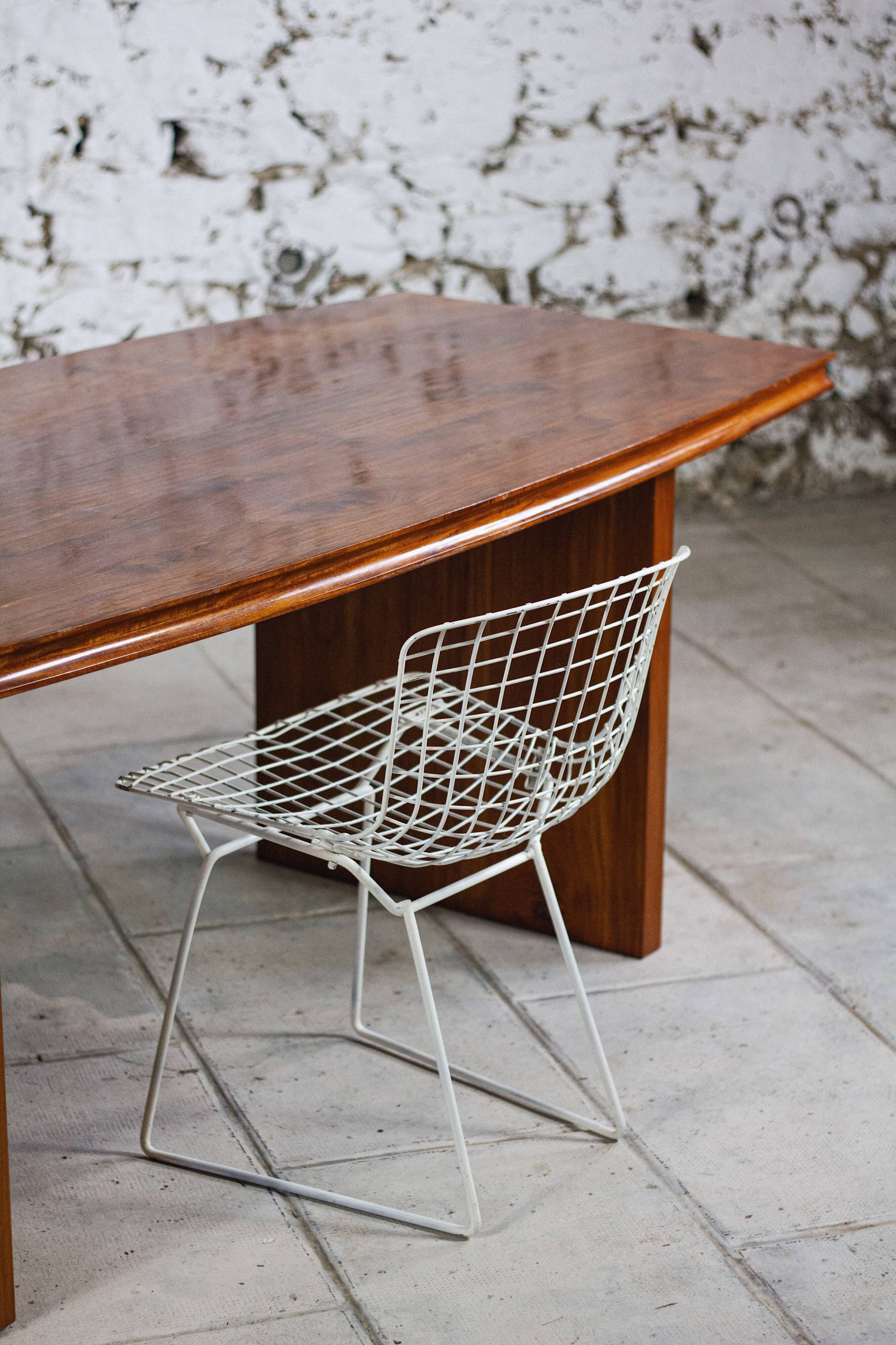 Large table in solid elm, 1970.