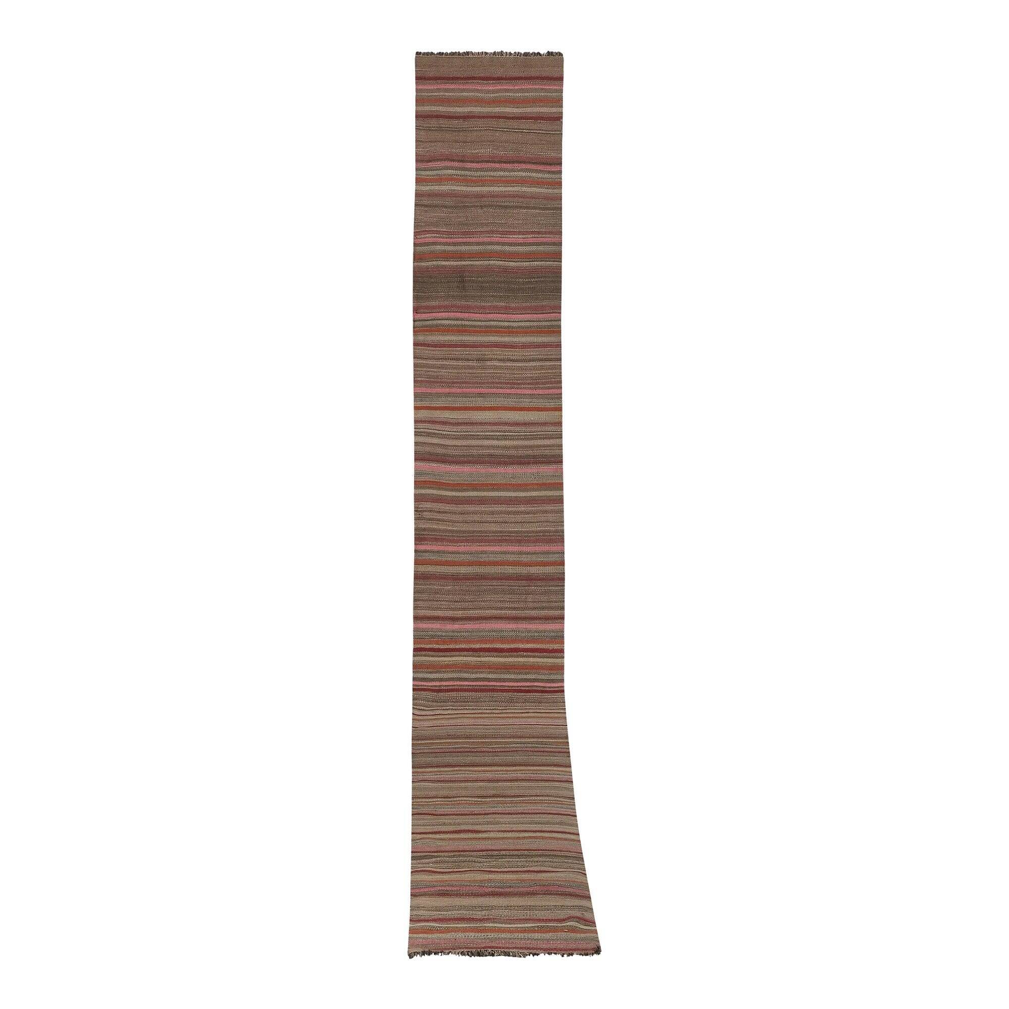 Vintage Turkish hallway rug 68x566 cm