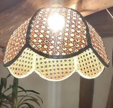 Vintage cane lampshade