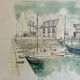 Lithographie originale signée Rolf Rafflewski – Le Port de Lesconil