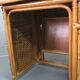 Mid-century italian bamboo, rattan and teak desk, 1960s