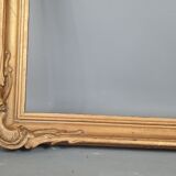Old gilded stucco wood ear frame 63x45.5 cm, foliage 56.4x39 cm SB