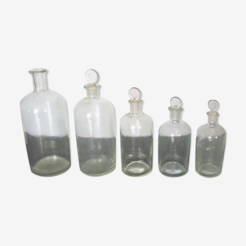 Glass chemistry bottles