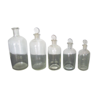 Glass chemistry bottles