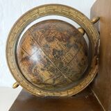 Vintage world map bookends terrestrial globes