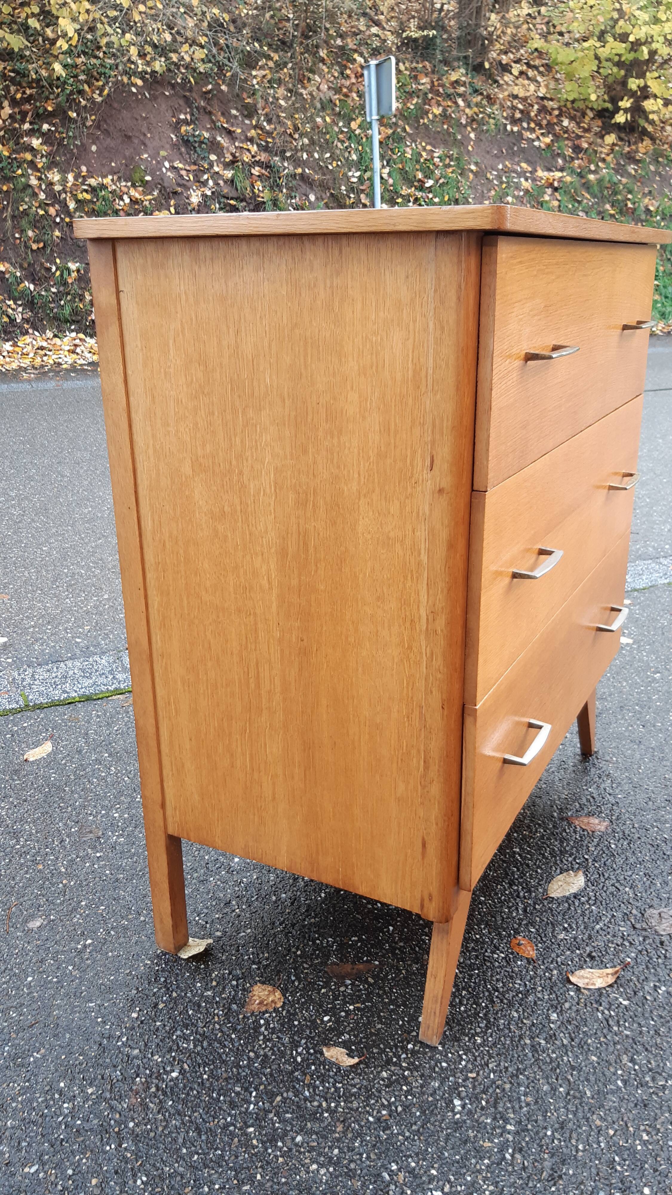 Vintage chest of drawers compass feet